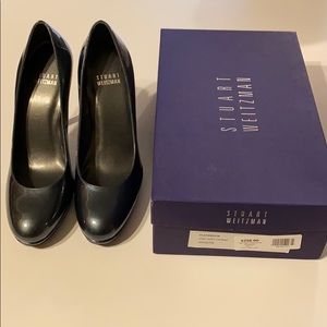Stuart Weitzman Platswoon Grey/silver Heels sz 7
